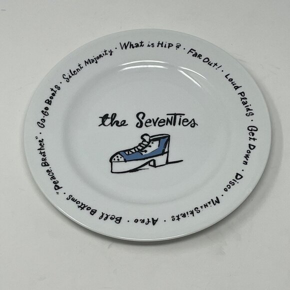 Pottery Barn Decades Millennium plate salad dessert "The Seventies" - Picture 1 of 2